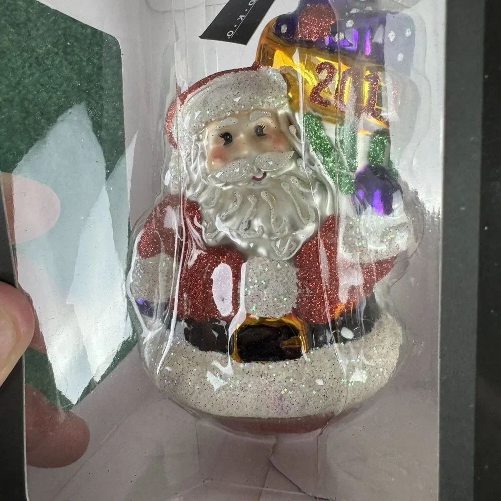 Christopher Radko Celebrations 2011 Santa Claus Ornament with Box